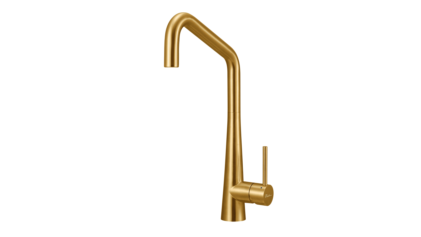 Oliveri Essente Square Goose Neck Mixer - Brushed Gold