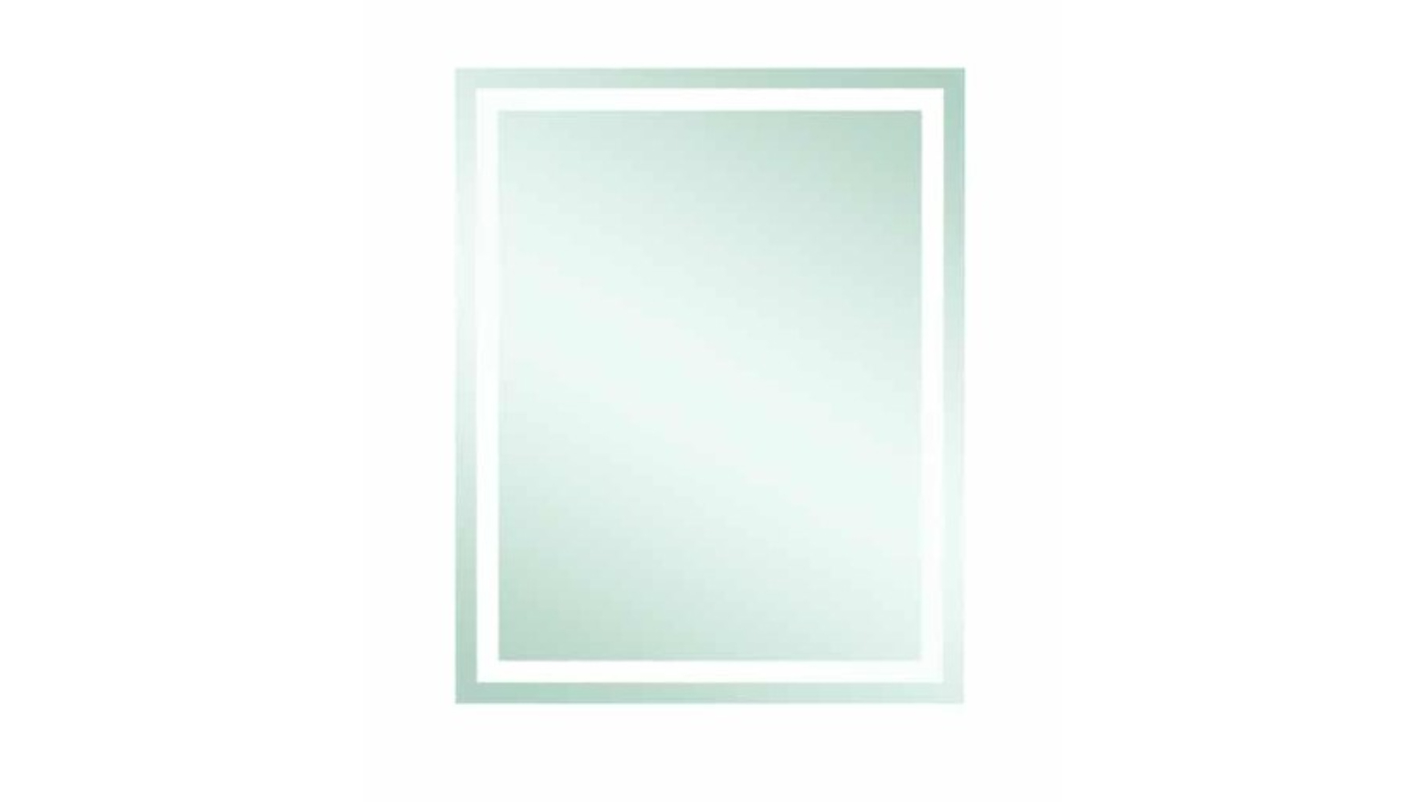 Thermogroup Ablaze Sierra 600mm Rectangle Mirror with Sandblasted Border - Silver