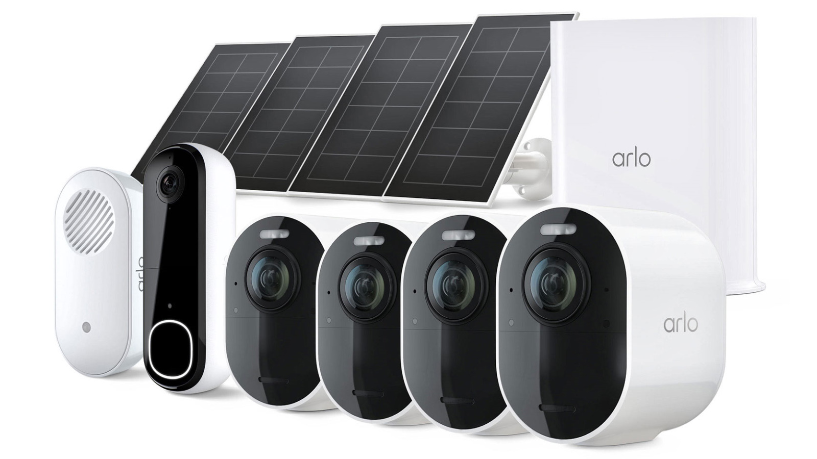Arlo Ultra 2 Wire-Free 3-Camera System + Ultra 2 Add-On Camera + Essential  Gen2 Video Doorbell + Solar Panel Charger + Chime 2 Doorbell Bundle |  Harvey Norman