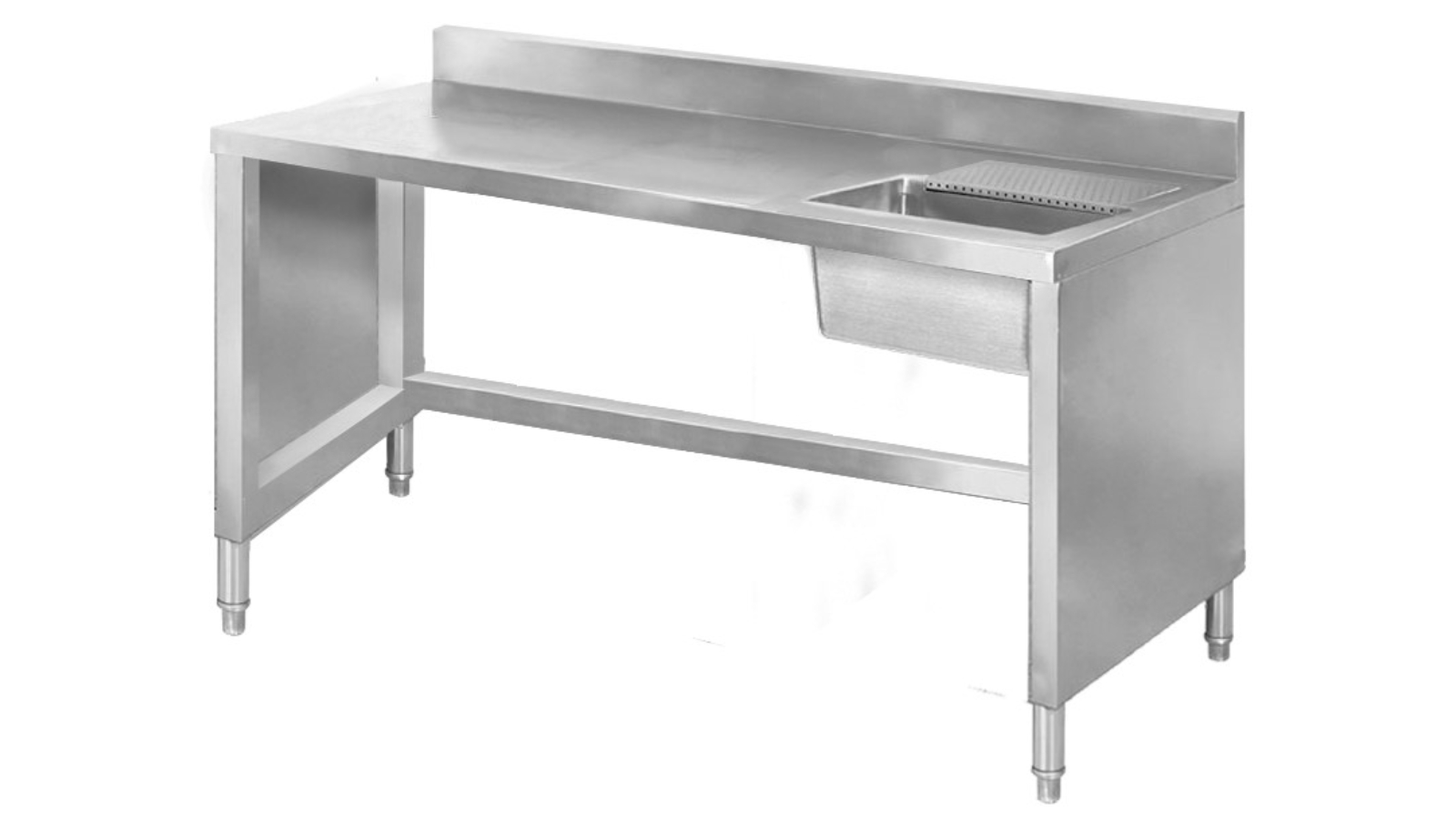 F.E.D Commercial Sink Work Bench with Splashback - 140cm 