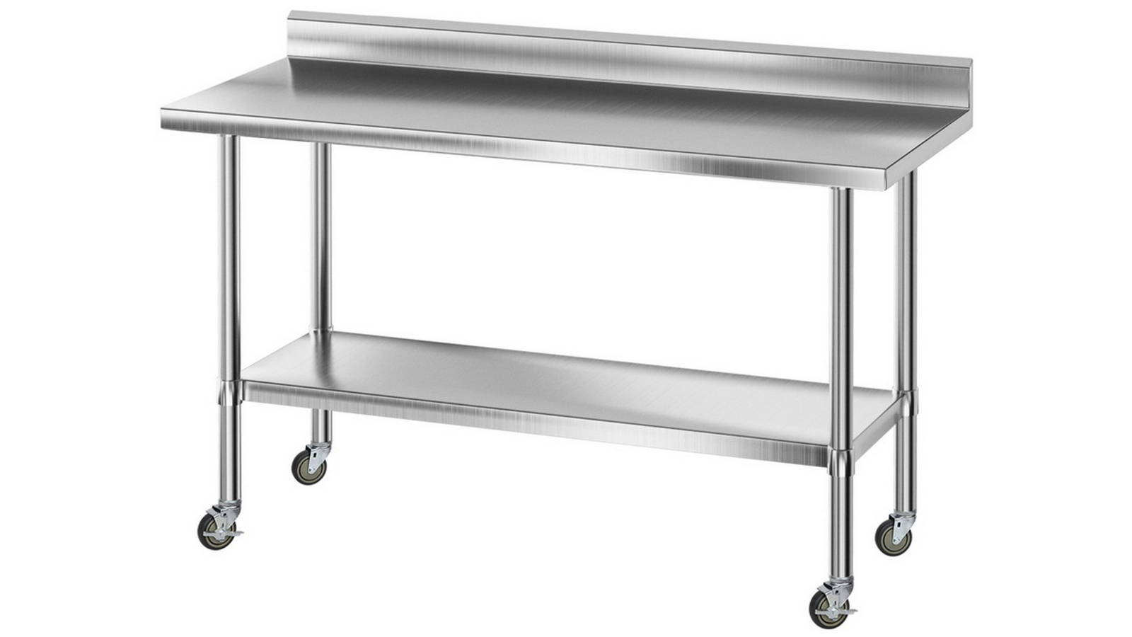 Cefito Stainless Steel Kitchen Bench with Splash Back - 150x60x43cm