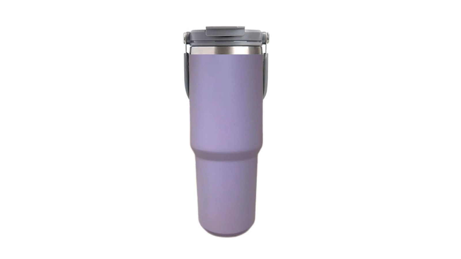 Jacksaqua Stainless Steel Purple Travel Mug with Leak-proof 2-in-1 Straw and Sip Lid