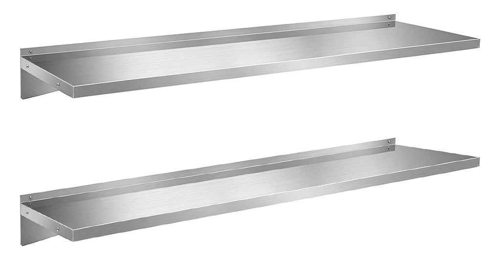 Cefito 2-Pack 120cm Stainless Steel Wall-Mount Kitchen Shelf Rack