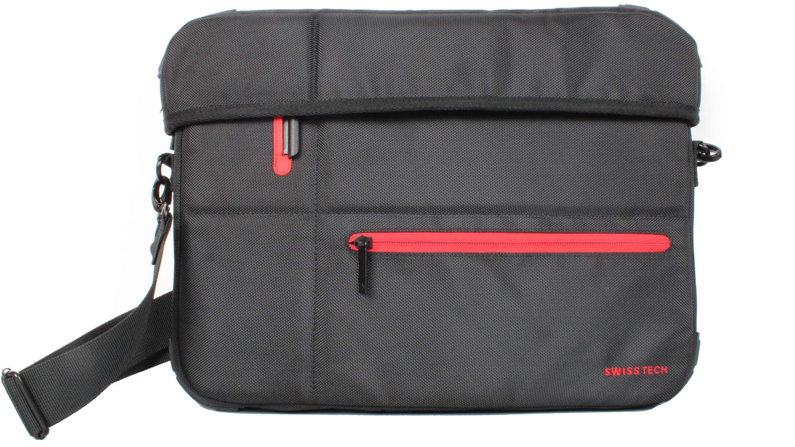 Swisstech 13-inch to 14-inch Firewall Laptop Briefcase - Black/Red