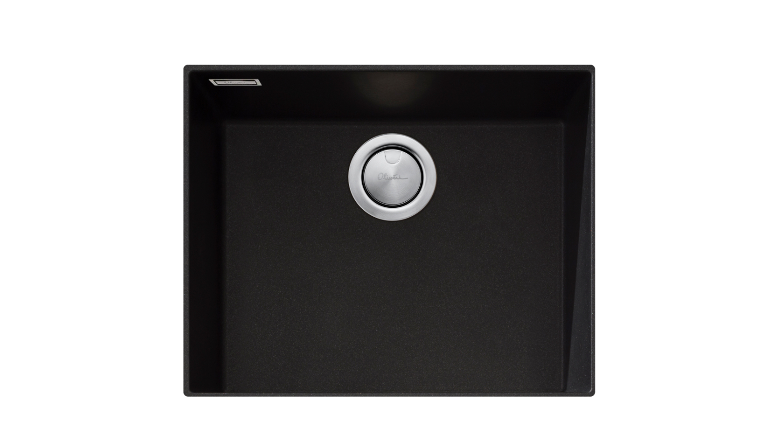 Oliveri ST-BL1550UOF Santorini Large Bowl Undermount Sink - Black