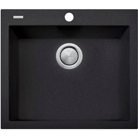 Oliveri Santorini Black Large Bowl Topmount Sink