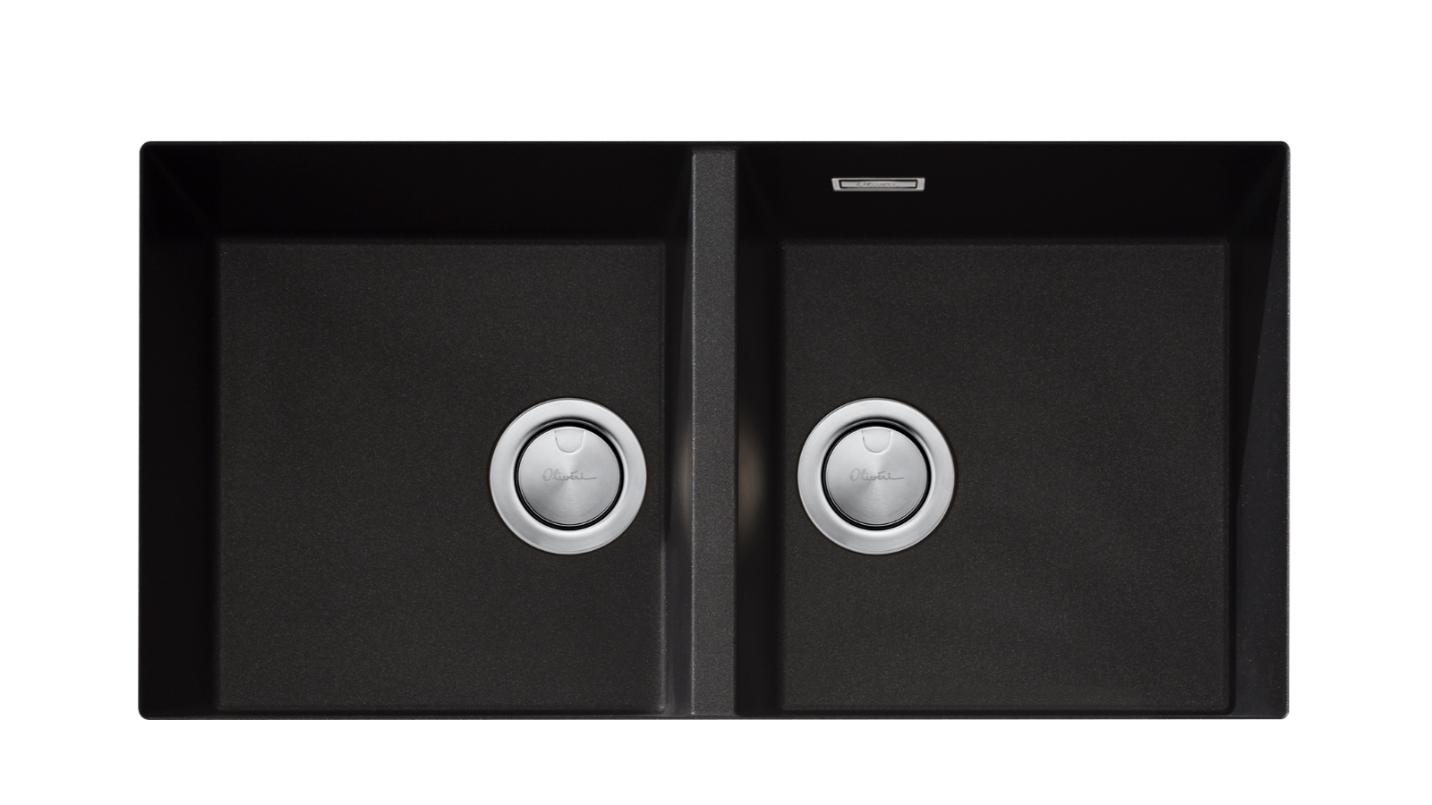 Oliveri Santorini Double Bowl Undermount Sink - Black