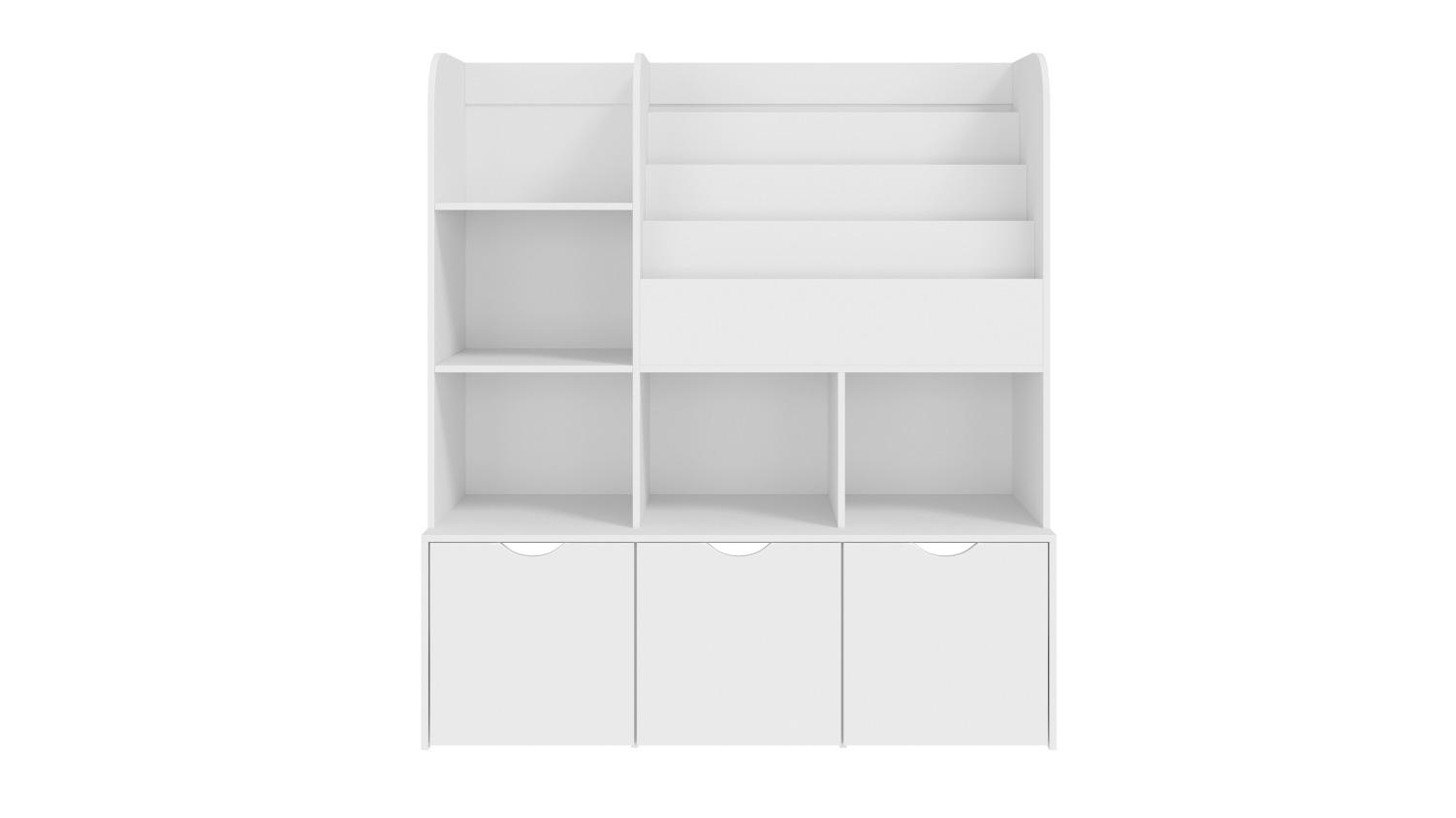 Oikiture Kids Bookcase Toy Organiser Bookshelf Cabinet with Chest Storage
