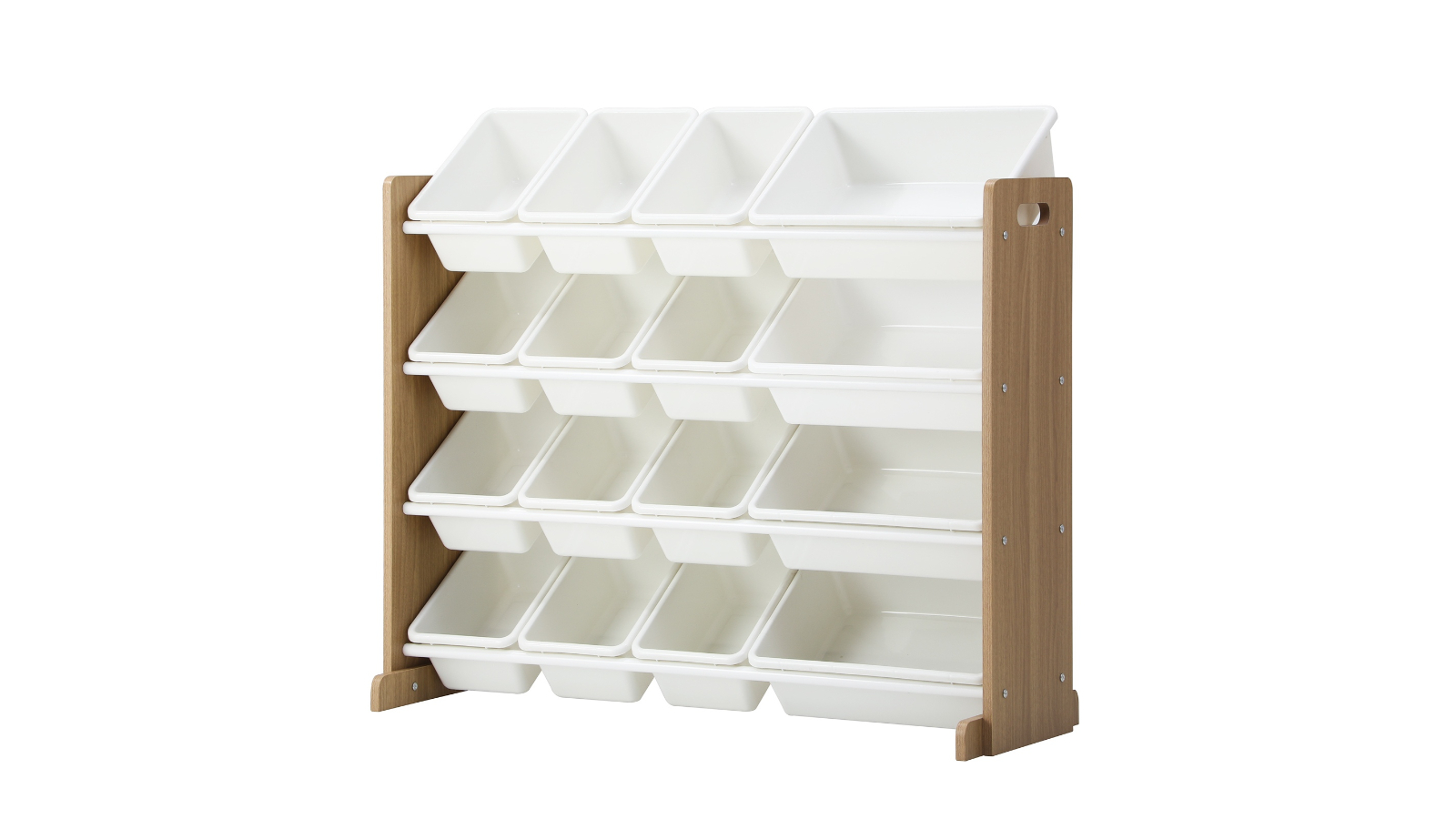 Oikiture White 16 Bin Kids Storage Unit Organiser
