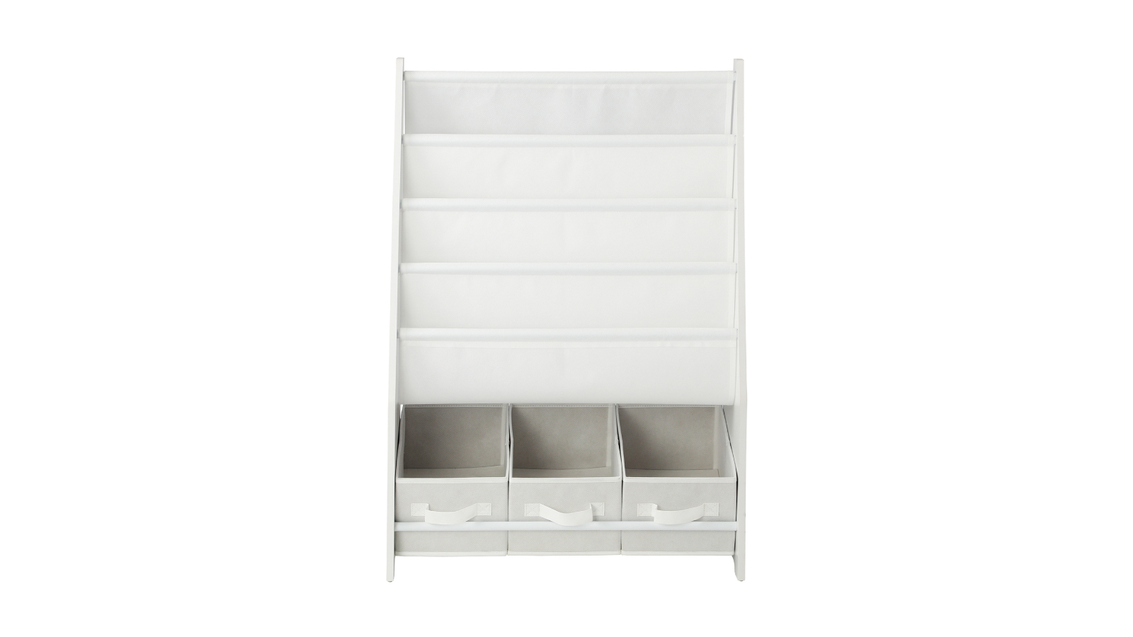 Oikiture Kids Storage Rack Organiser Bookshelf - White