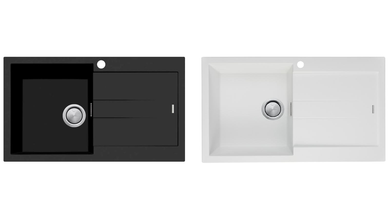 Oliveri Santorini Single Left Hand Bowl Topmount Sink with Drainer