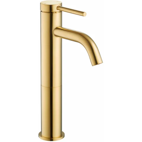 St George Newport High Basin Mixer - Brushed Brass