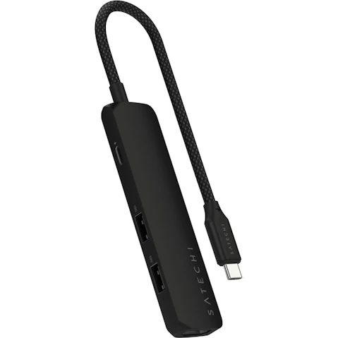 Satechi 4-in-1 USB-C Slim Multiport Adapter - Black