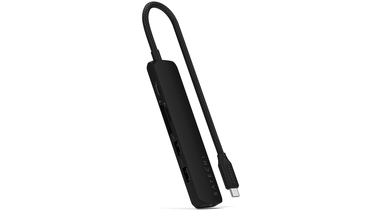 Satechi 6-in-1 USB-C Slim Multiport Adapter - Black | Harvey Norman