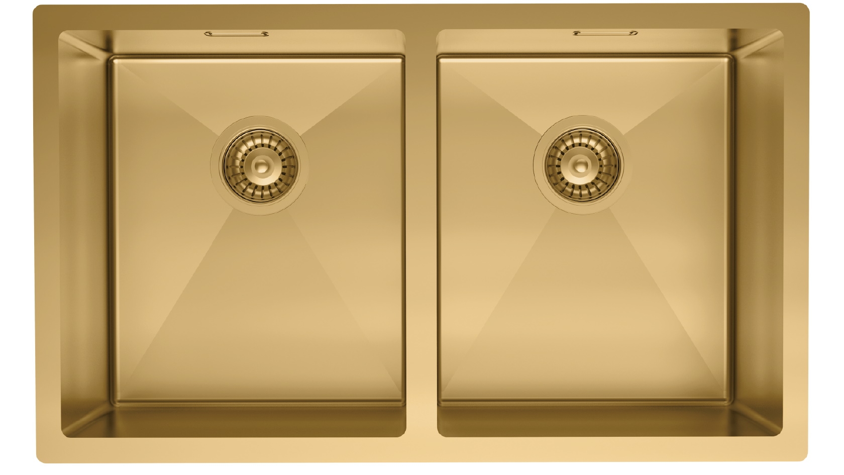 St George Bexley 760mm Double Bowl Sink - Brushed Brass