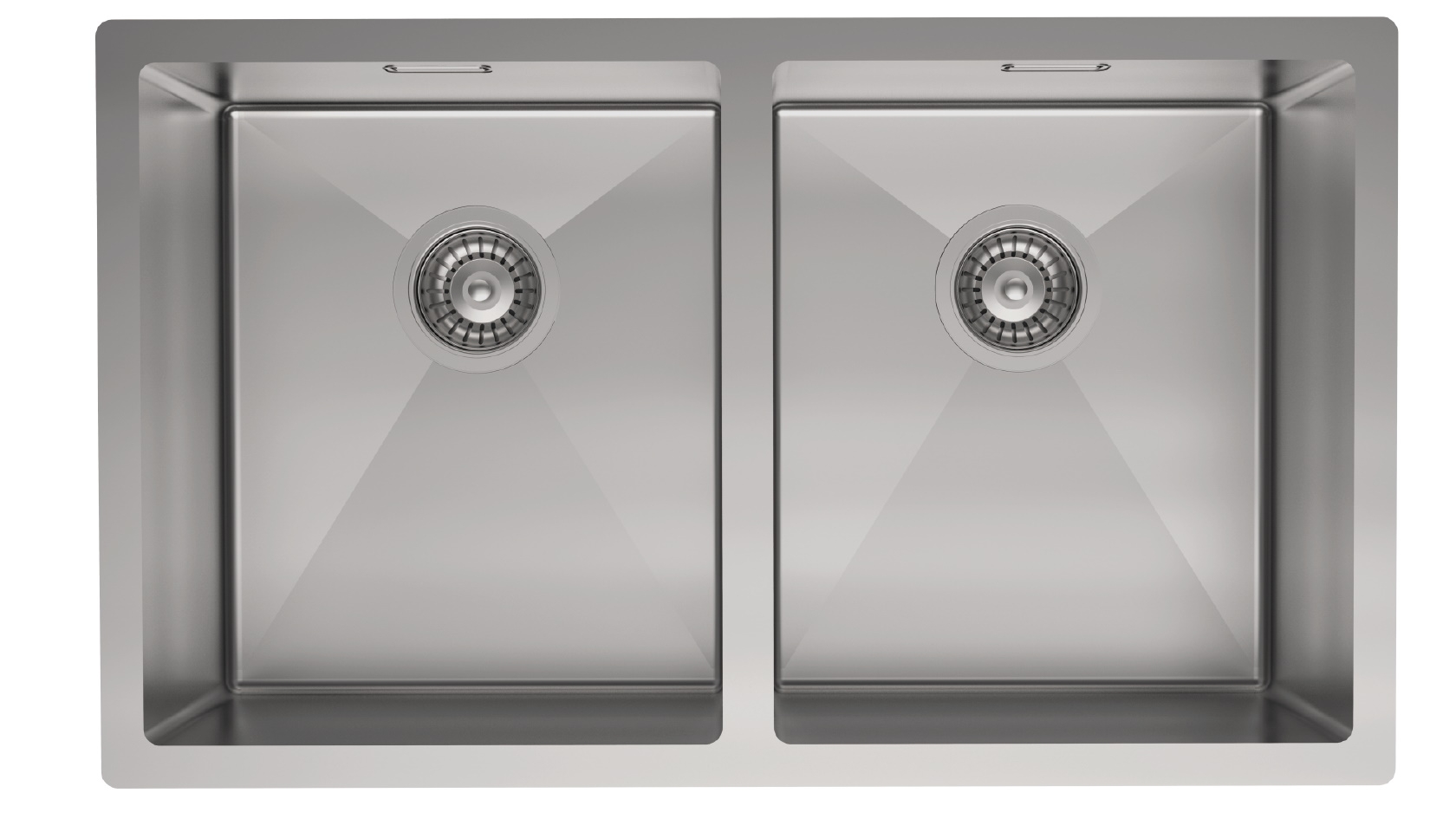 St George Bexley 760mm Double Bowl Sink - Brushed Nickel