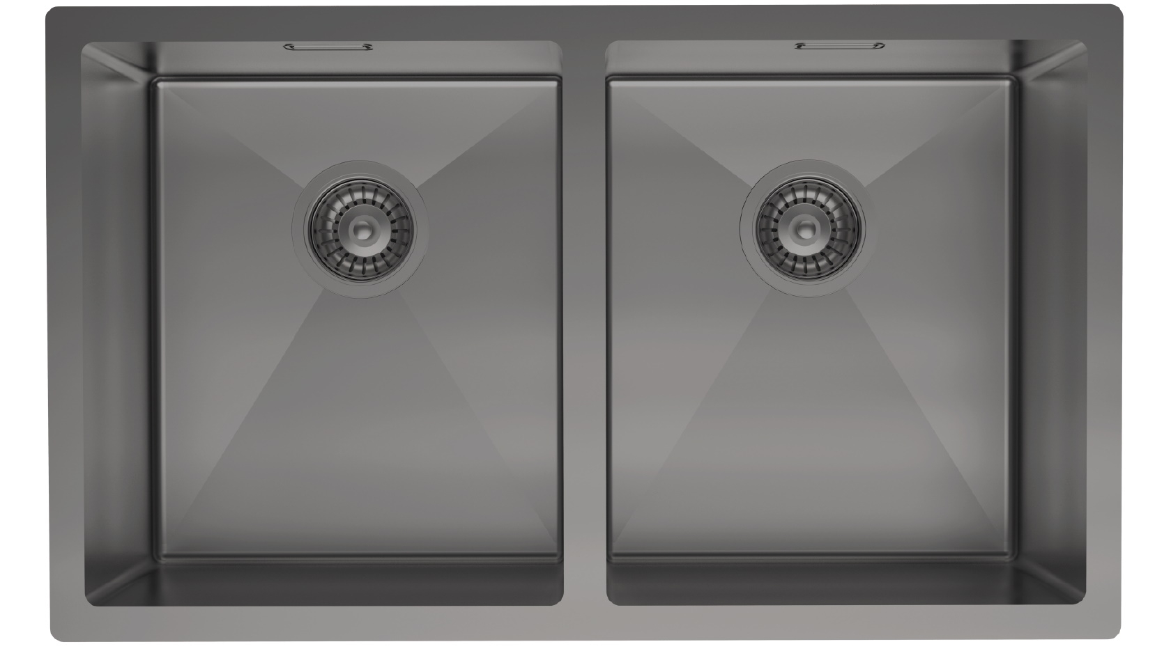 St George Bexley 760mm Double Bowl Sink - Gunmetal
