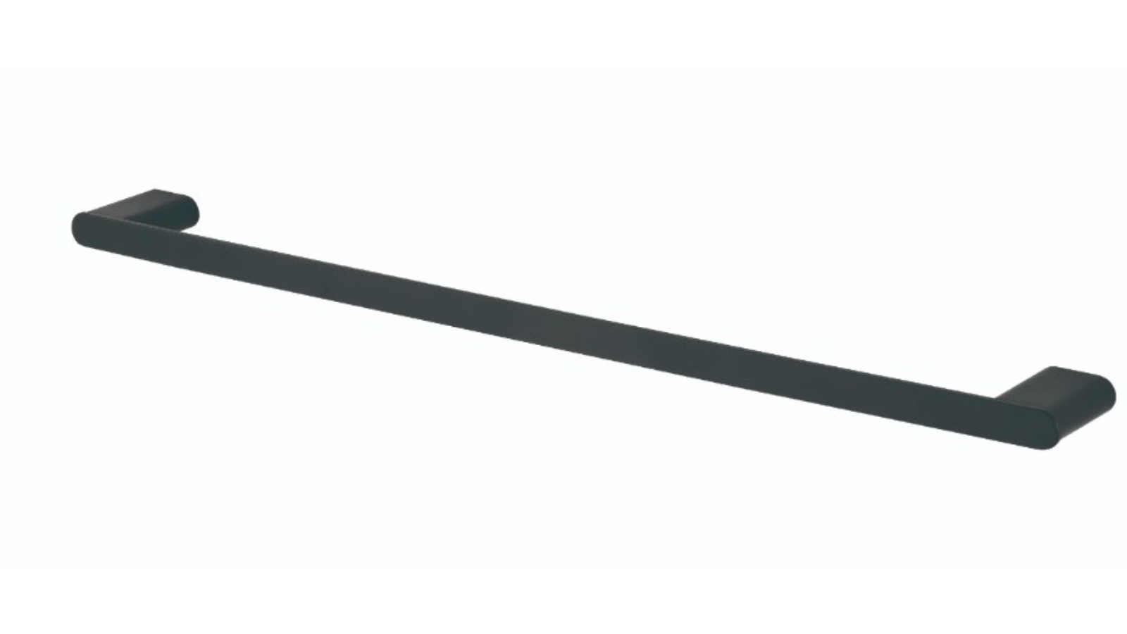 St George Edge Single Towel Rail - Matte Black