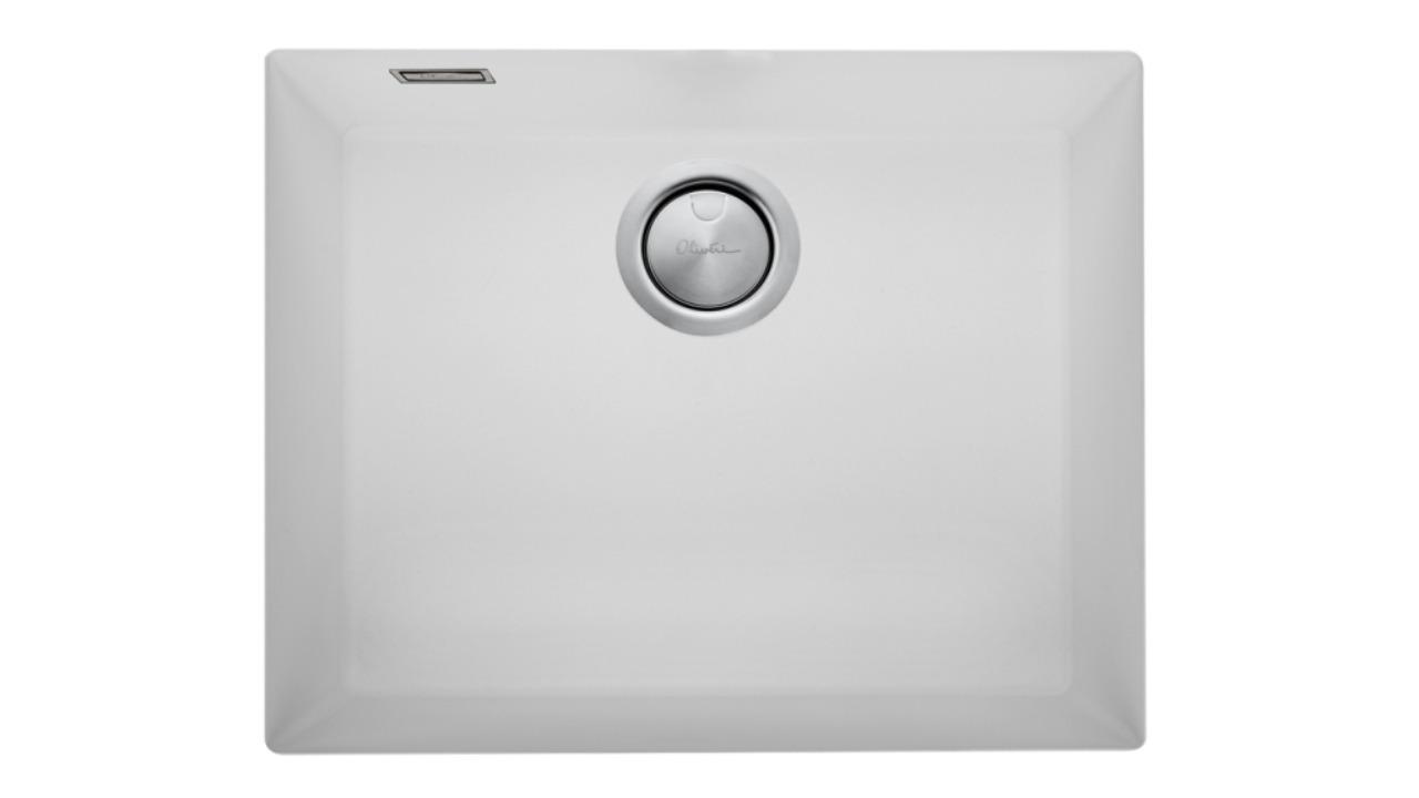 Oliveri Santorini Large Bowl Undermount Sink - White
