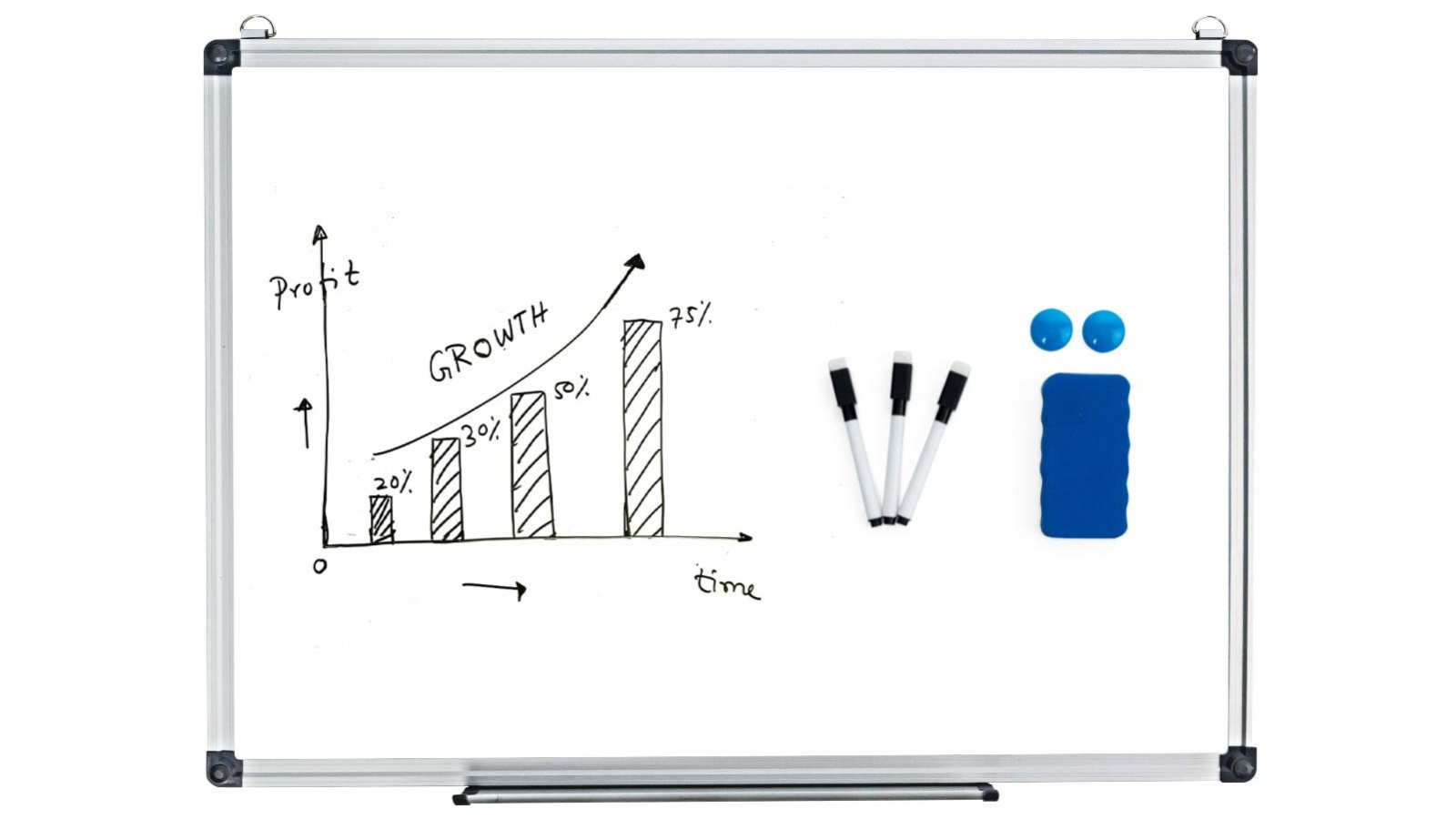 Costway Aluminum Frame Magnetic Wall Whiteboard