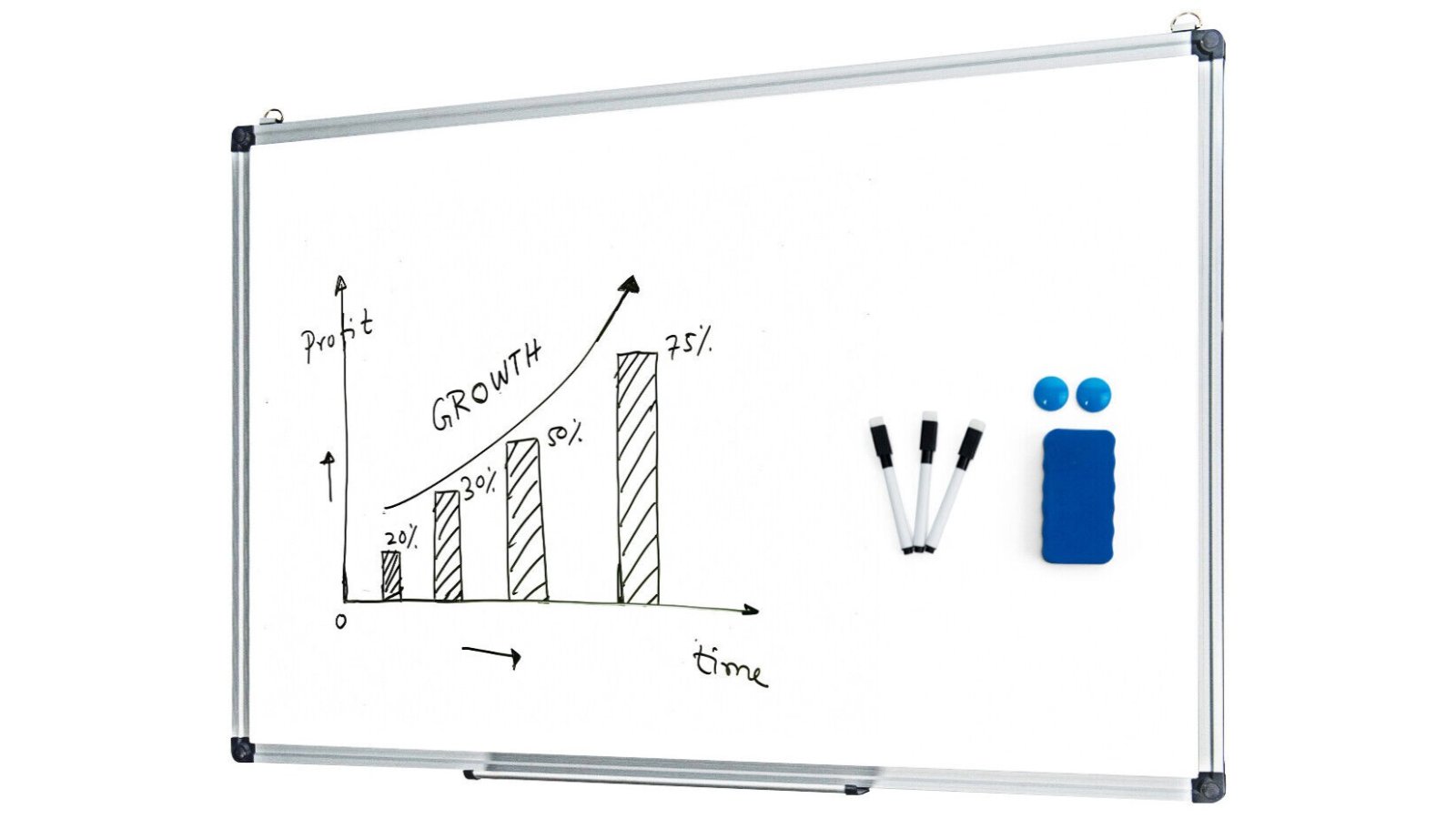 Costway Aluminum Frame Magnetic Wall Whiteboard - X-Large