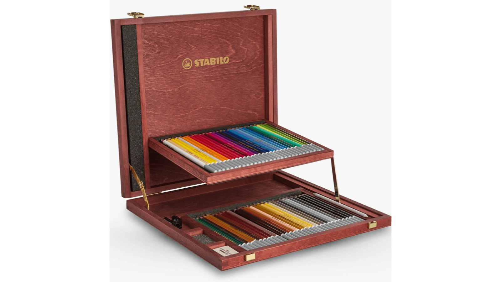 Stabilo CarbOthello 60 Chalk Pastel Coloured Pencil Artists Wooden Box Set