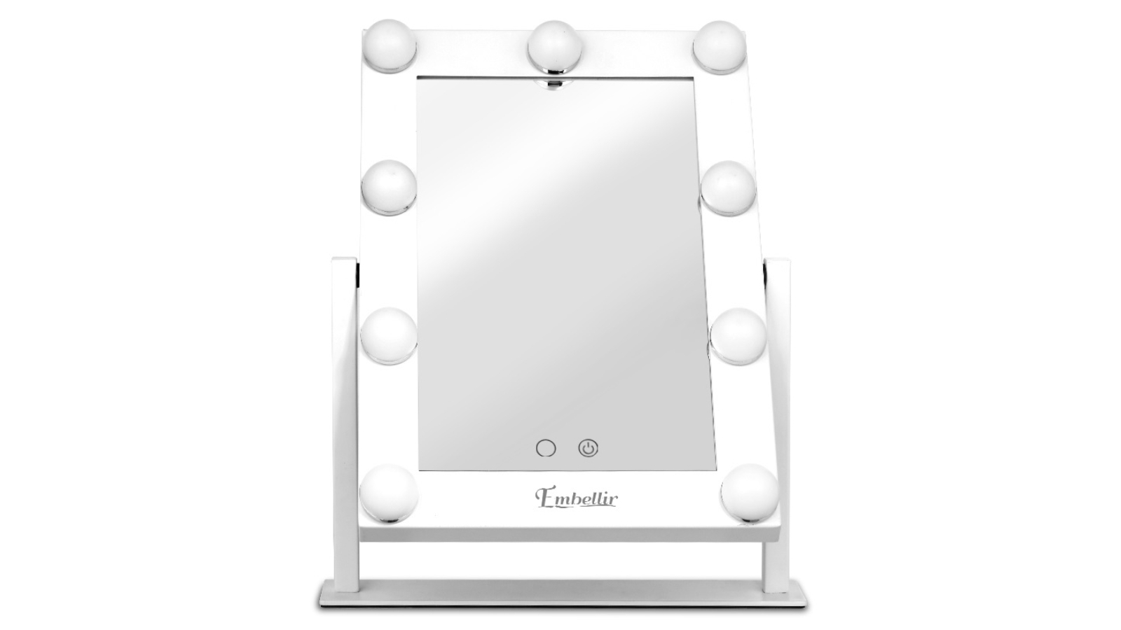 Embellir LED Standing Makeup Mirror White Harvey Norman