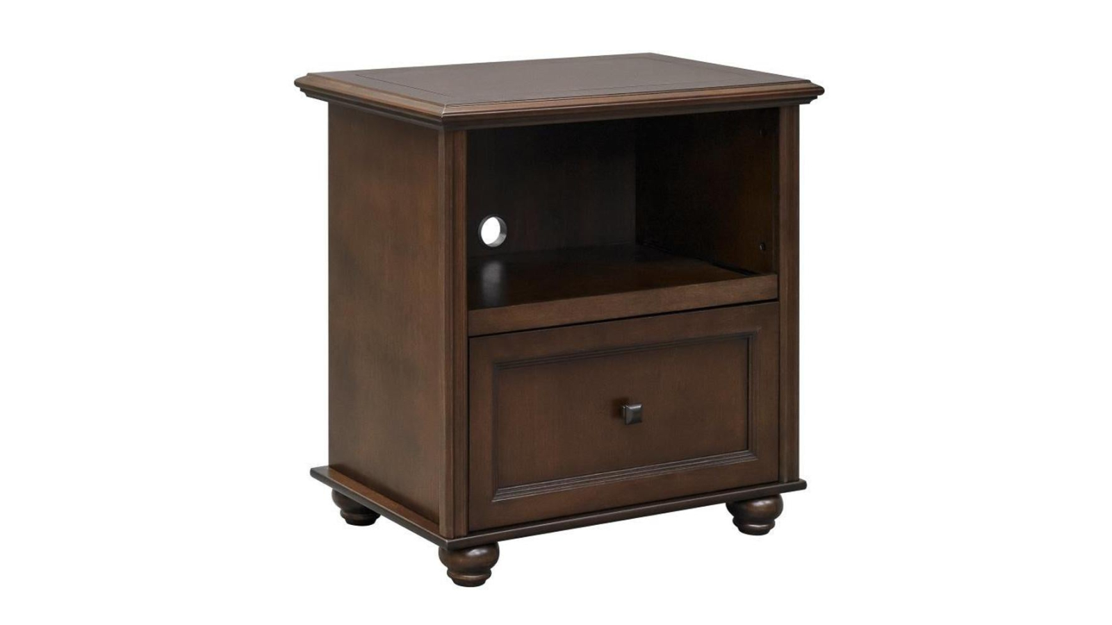 Maestro Furniture Walnut Stanford Printer Cart Filing Cabinet Office Storage