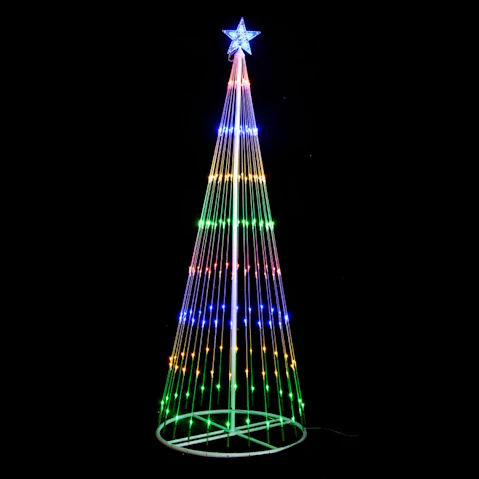 Hisen Christmas Tree Circling LED Light with Star