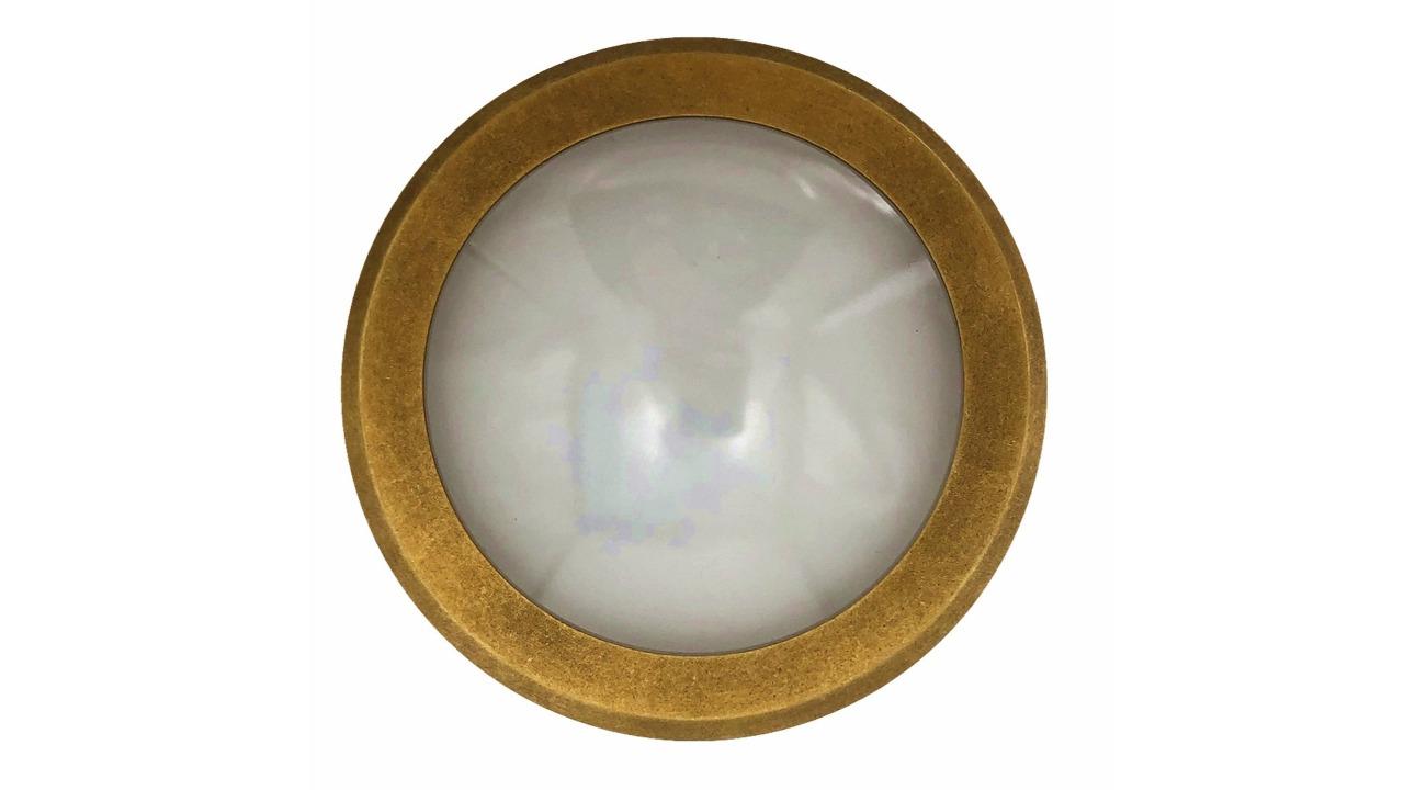 IP65 Surface Mounted Round Antique Brass 12V 3000K LED Open Step Light