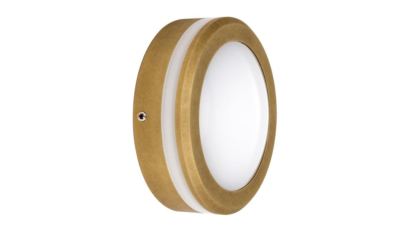IP65 Surface Mounted Round Antique Brass 240V 3000K LED Open Step Light