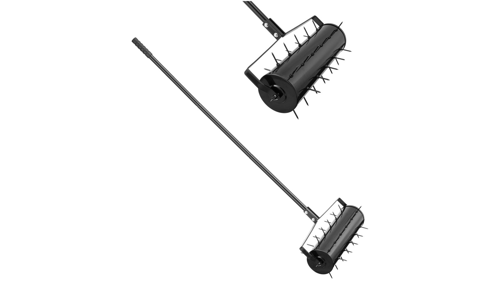 Vevor Rolling Lawn Aerator 53.3cm Heavy-Duty Manual Rolling Aerator Lawn - Black