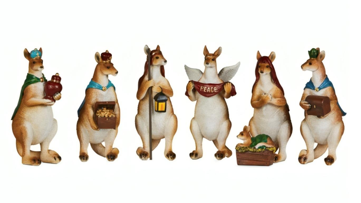 Klika 7 Piece Kangaroo Christmas Nativity Scene