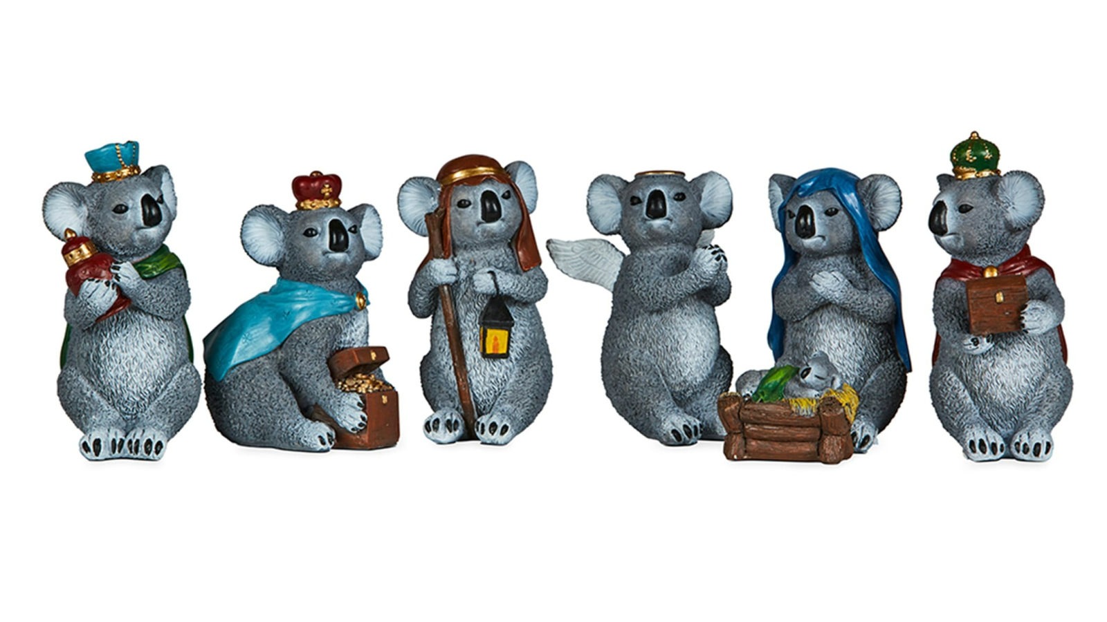 Christabelle 7 Piece Koala Nativity Scene Christmas Tree Decoration Ornaments