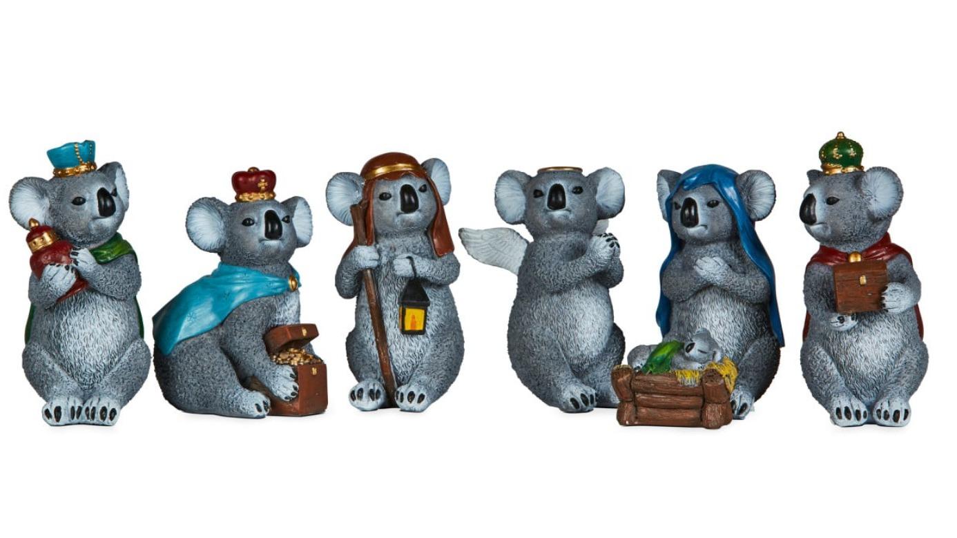 Klika 7 Piece Koala Christmas Nativity Scene