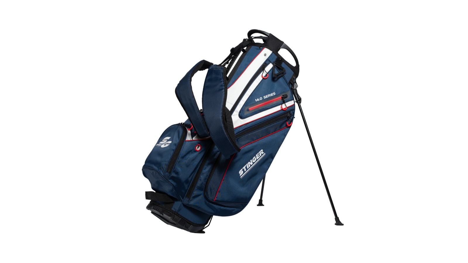 Stinger Golf V1 Stand Bag - Navy/White/Red