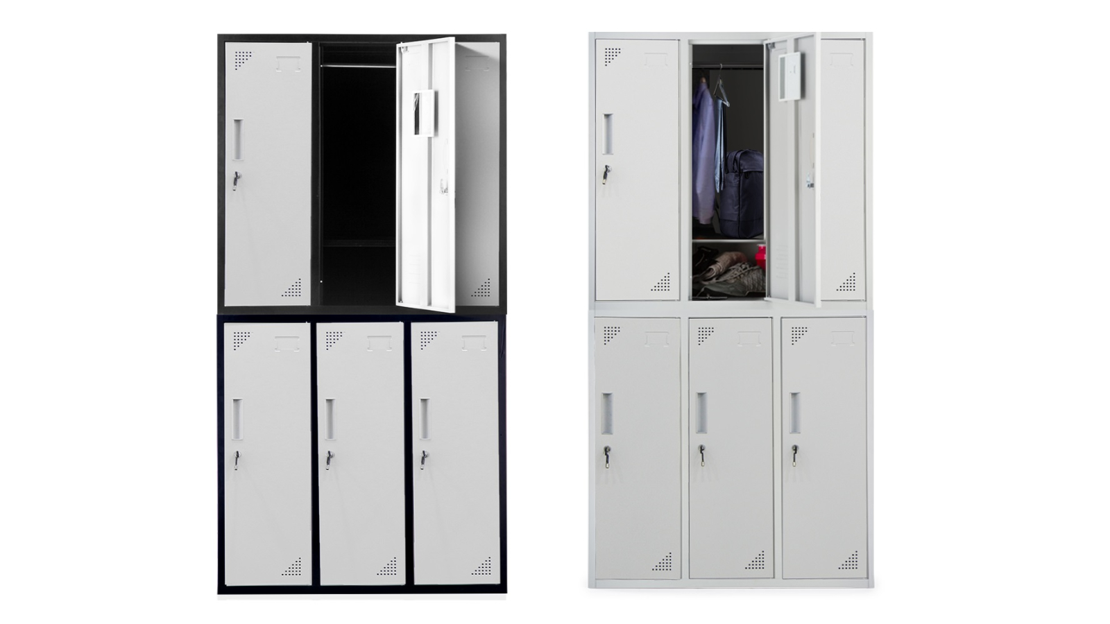 Fortia 6-Door Metal Storage Cabinet Lockers for Gym Office