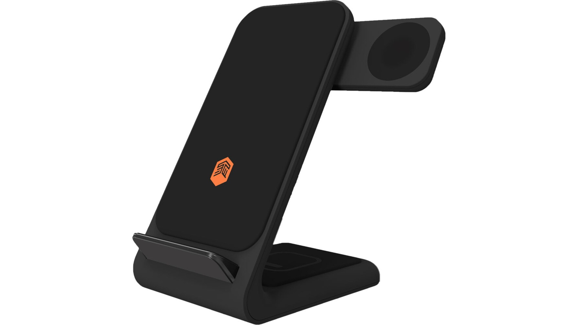 STM ChargeTree Go Collapsible 3-in-1 Qi Charging Stand - Black