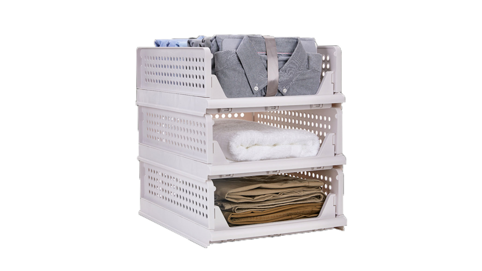 HelloDeal 9 Piece Foldable Stackable Multi-Purpose Plastic Storage ...