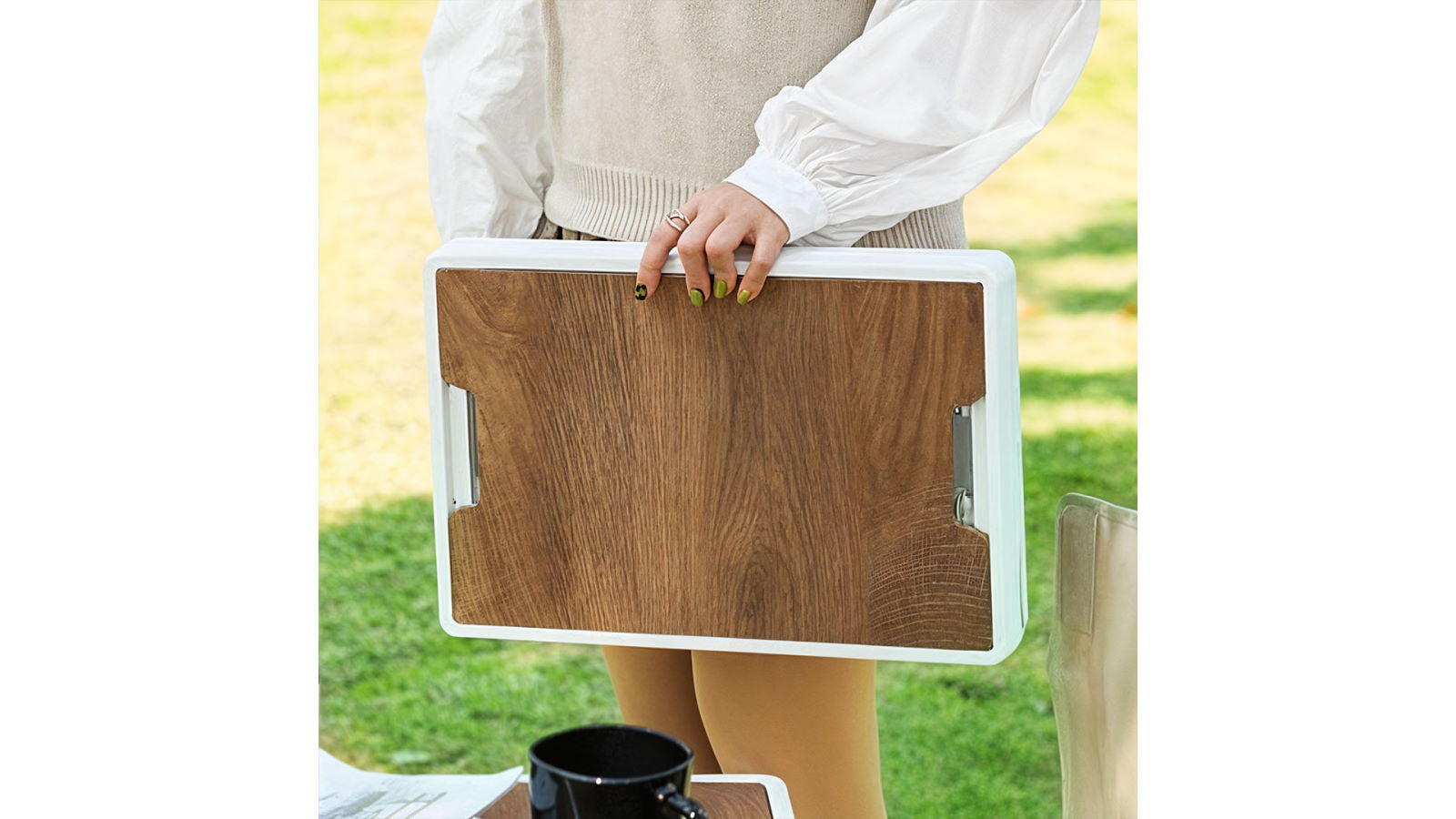 SOGA 42x28.5cm 30L White Car and Camping Foldable Storage Box