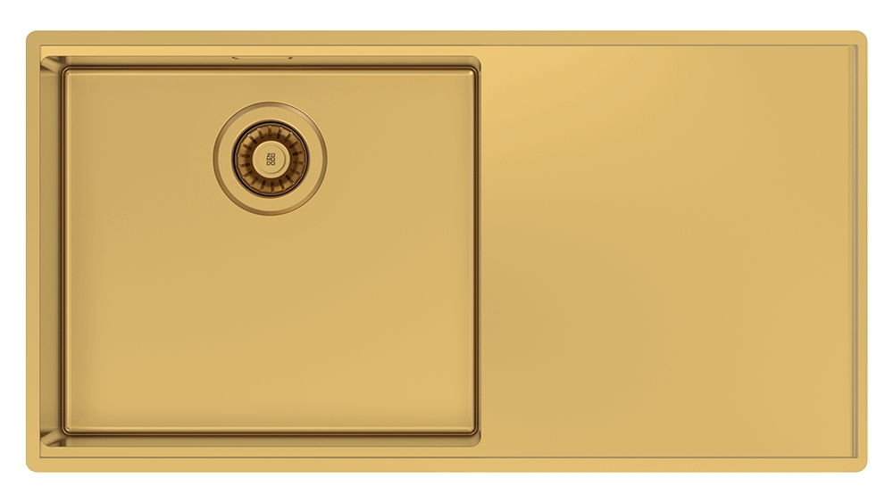 Abey Boutique Lugano Single Bowl Kitchen Sink - Eureka Gold