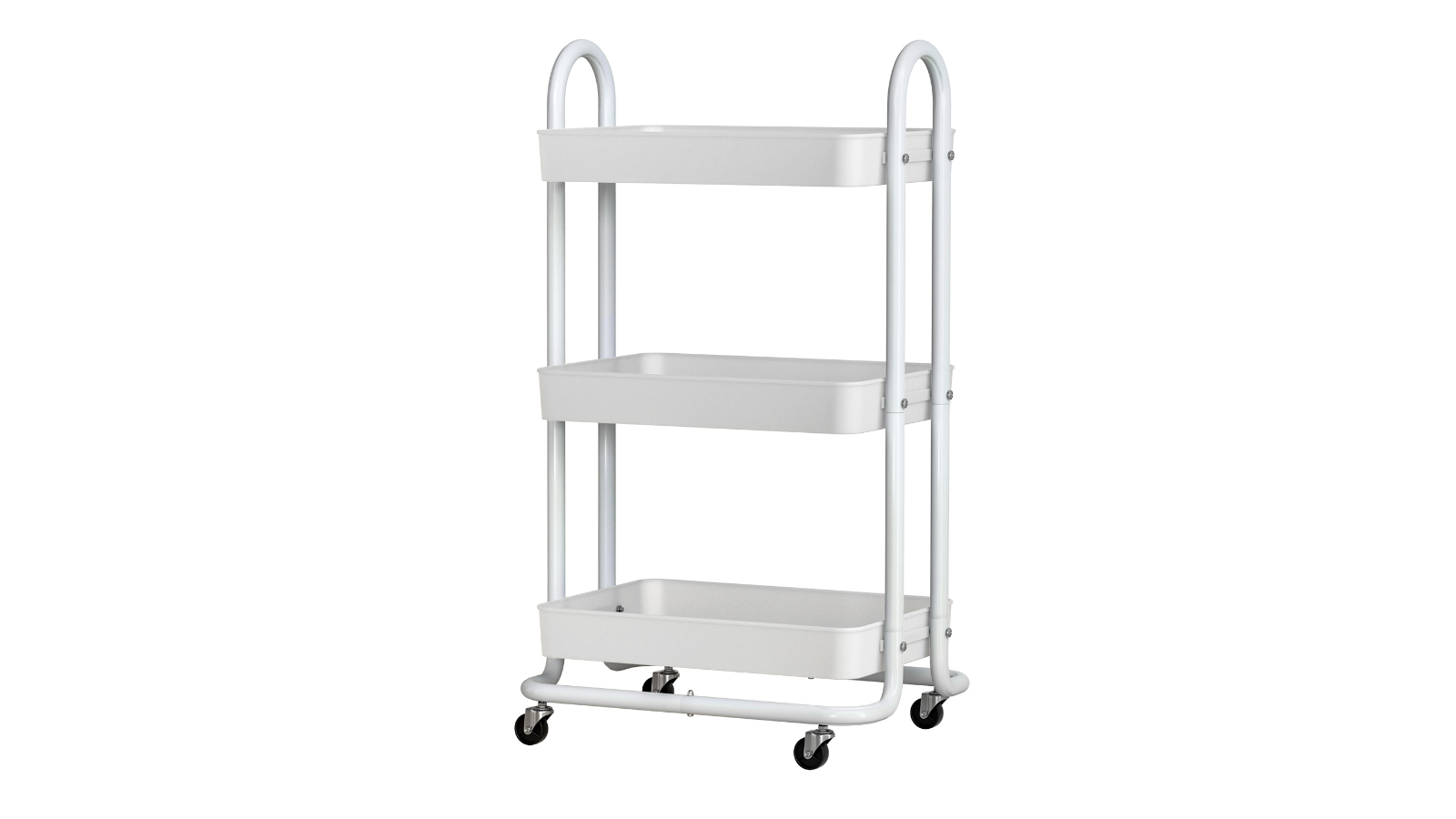 Artiss 3-Tier Kitchen Trolley Cart Shelf Storage Rack - White