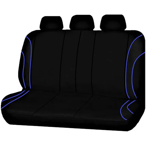 My Car Size 06/08S Piping Universal Strident Rear Seat Cover - Blue