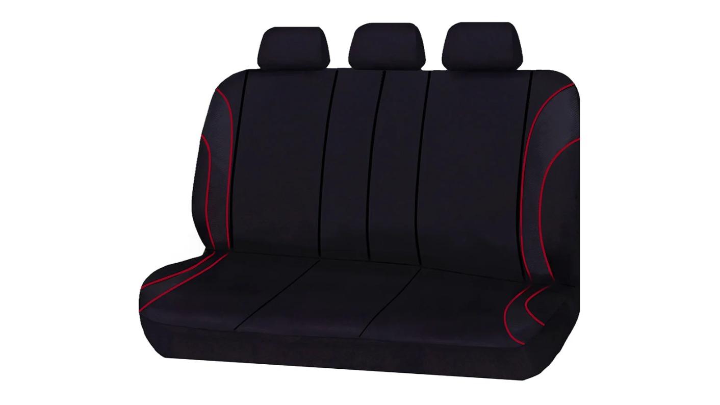 My Car Size 06/08S Piping Universal Strident Rear Seat Cover - Red