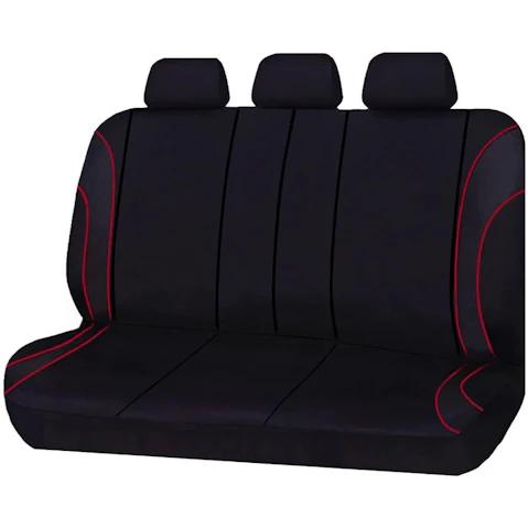 My Car Size 06/08S Piping Universal Strident Rear Seat Cover - Red