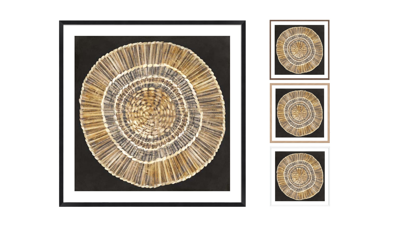 La Grolla Straw Woven Plate Frame Wall Art