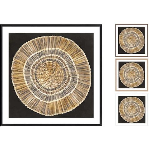 La Grolla Straw Woven Plate Frame Wall Art