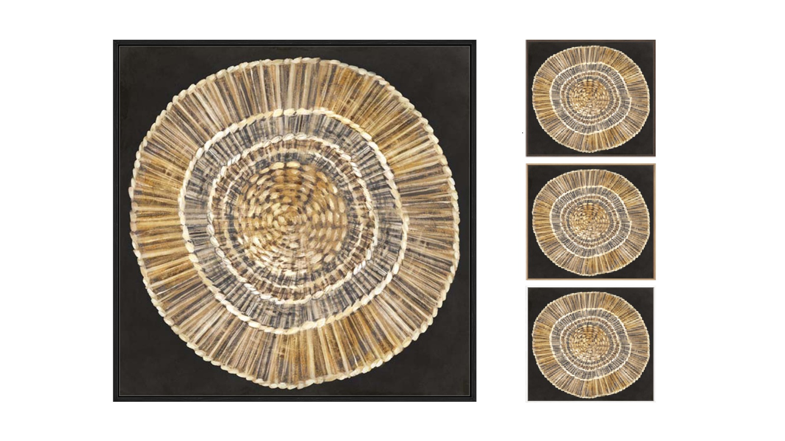 La Grolla Straw Woven Plate Gallery Wall Art