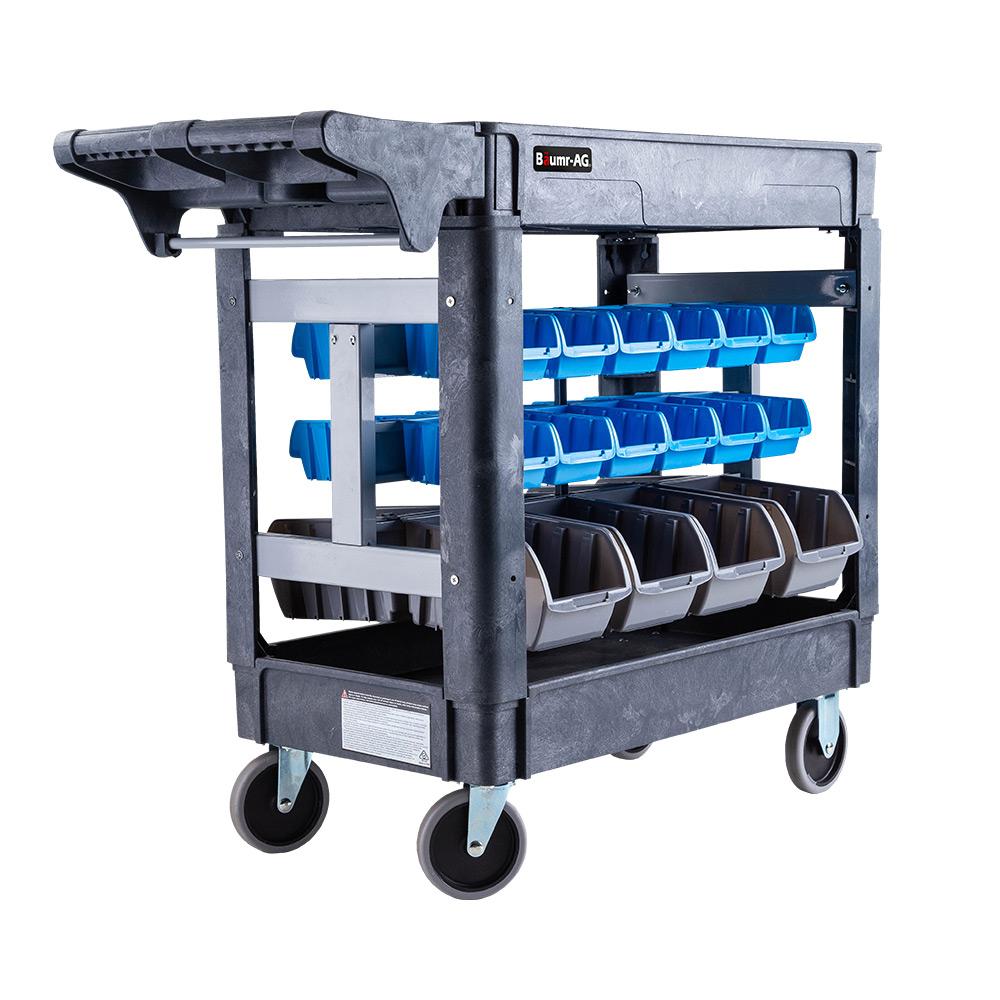 Baumr-AG Parts Utility Trolley Cart with Storage - Mobile Tool Workshop