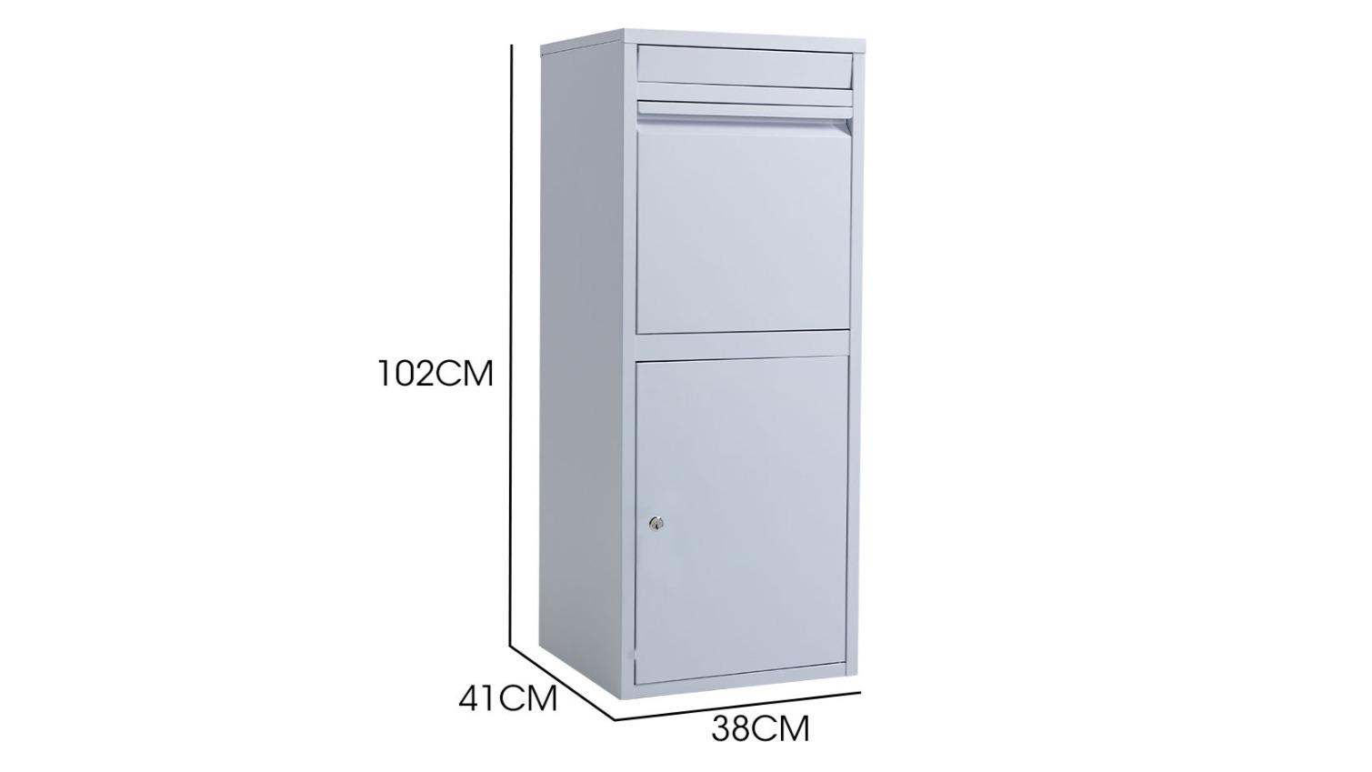 Fortia Freestanding Parcel Post Box Letterbox with Letter Slot ...